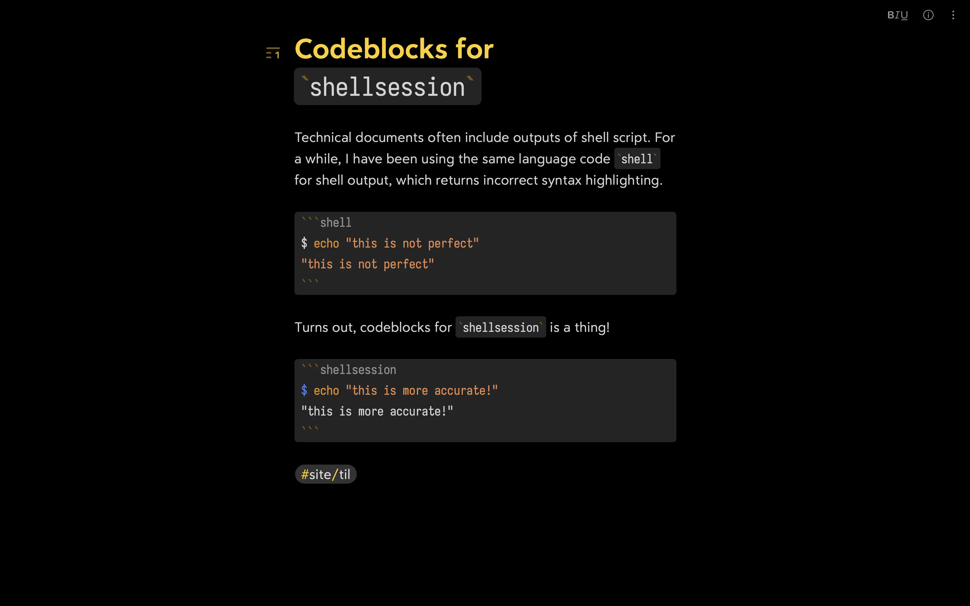 Preview of editor-only mode in Bear.